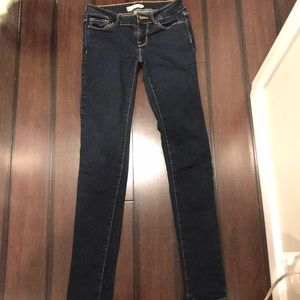 Dark denim skinny jeans